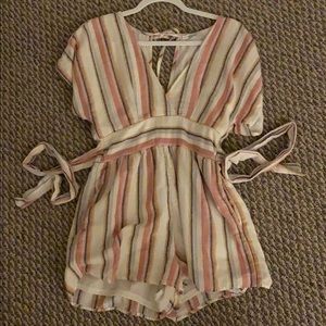 American Eagle multicolor striped romper